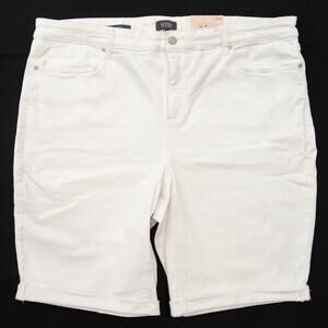 NYDJ Plus Size Briella Roll Cuff Short In Optic White Plus Size 20